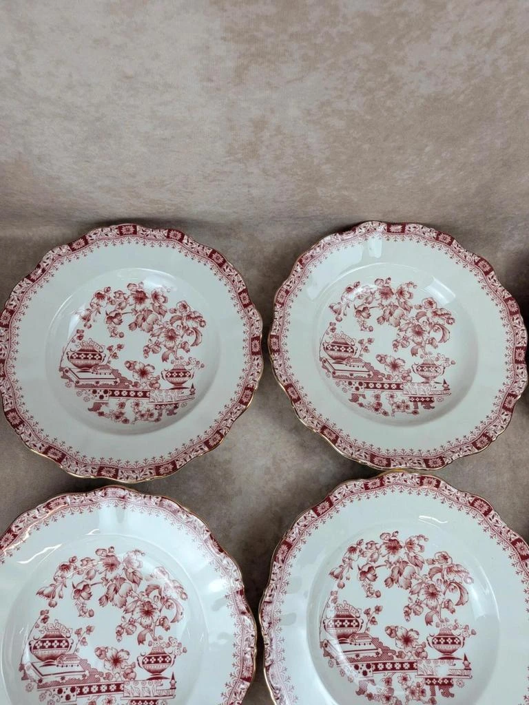 Conjunto de 12 pratos fundos Seltmann Weiden Bavaria Theresia vermelho – photo 4